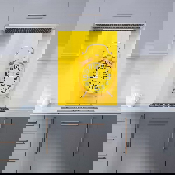 Warren Reed - Designer Yellow Alarm Clock Kitchen Splashback