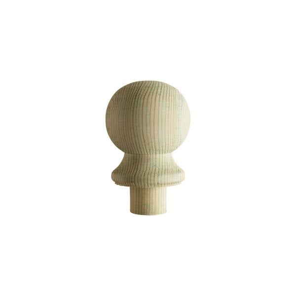 Snowdon Timber Treated Ball Fence Post Cap (W) 75mm
