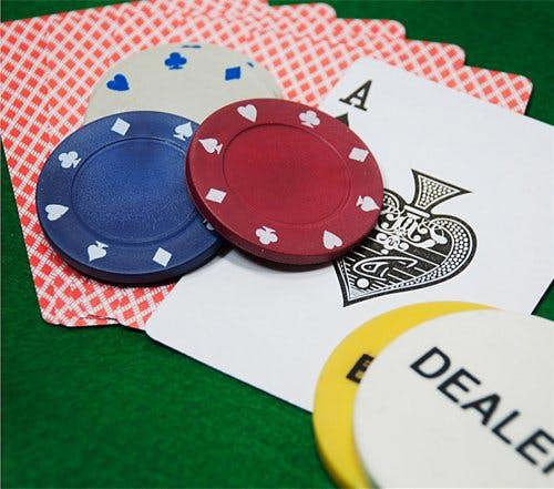 Texas Holdem Poker Set In Metal Tin