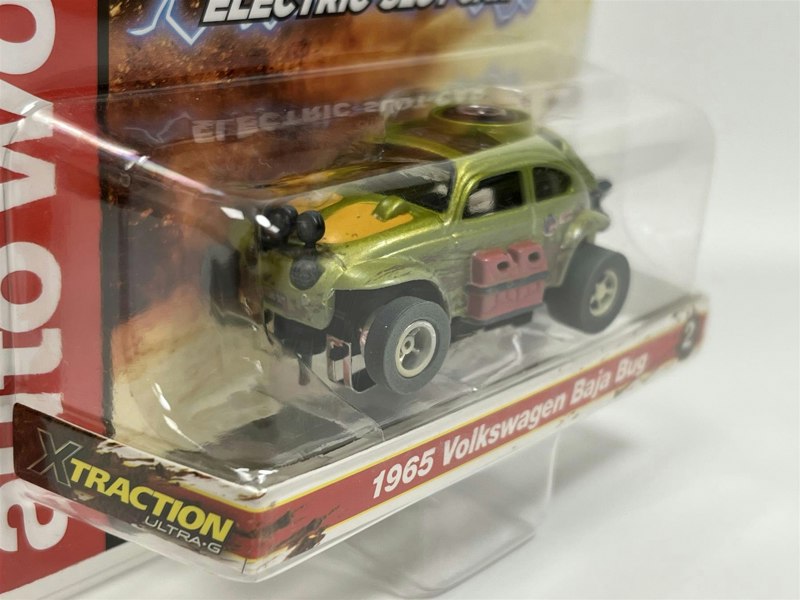 Auto World Slot Cars 1965 VW Baja Bug Green X Traction Off Road HO Scale SC375-2