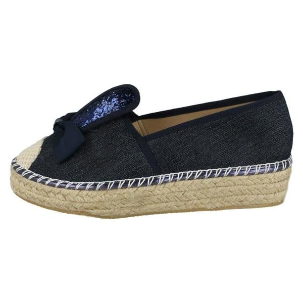 Spot On Ladies Spot On Bunny Ears Canvas Shoes F9982