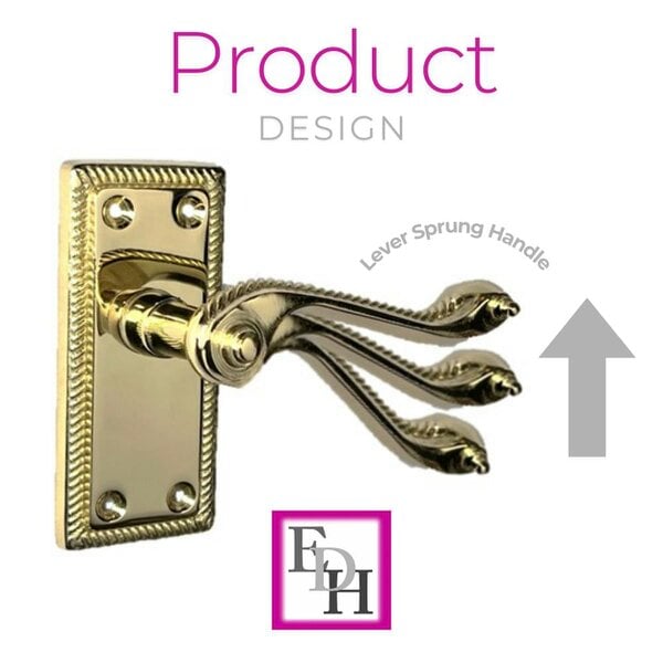 EDH Door Hardware Georgian Style Scroll Brass Finish Door Handles,Internal Door handles,Tubular.