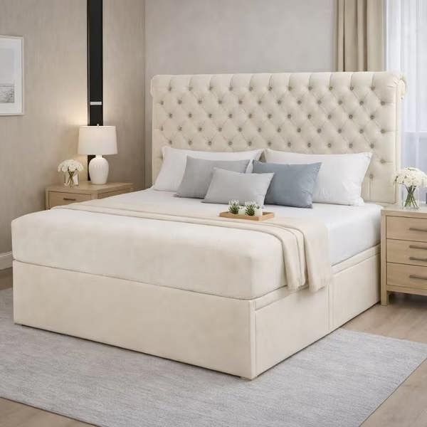 Paradise Beds Sleigh Divan Bed with Headboard