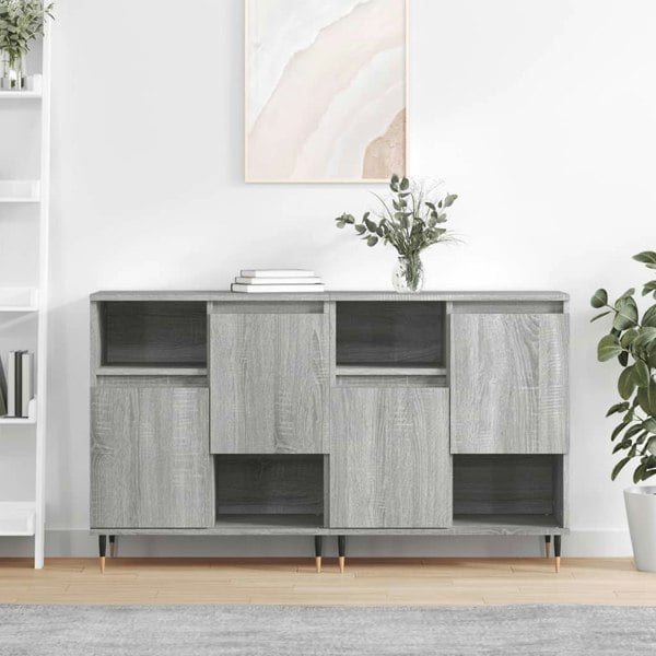 Berkfield Sideboards 2 pcs Grey Sonoma Engineered Wood