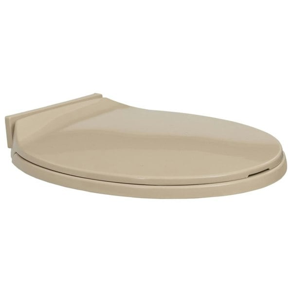Berkfield Soft-Close Toilet Seat Beige Oval