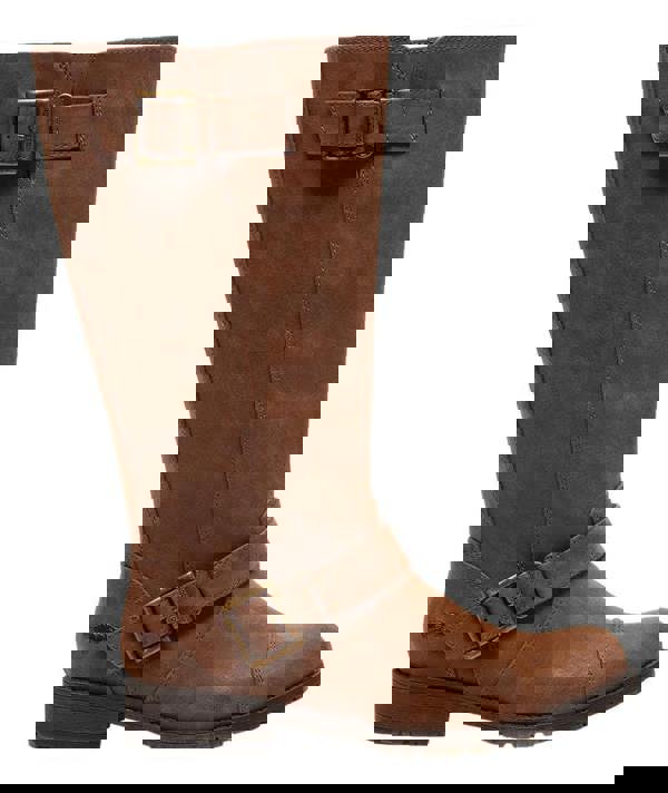 Rocket Dog Berry Womens Tall Zip Up Mid Calf Biker Buckle Boots