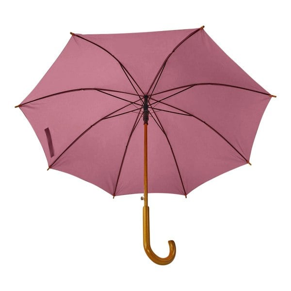 Jollybrolly Wood Stick Walking Umbrella - Coral Pink