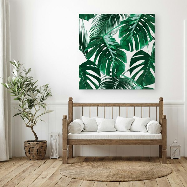 Warren Reed Tropical Jungle Leaf Pattern Canvas