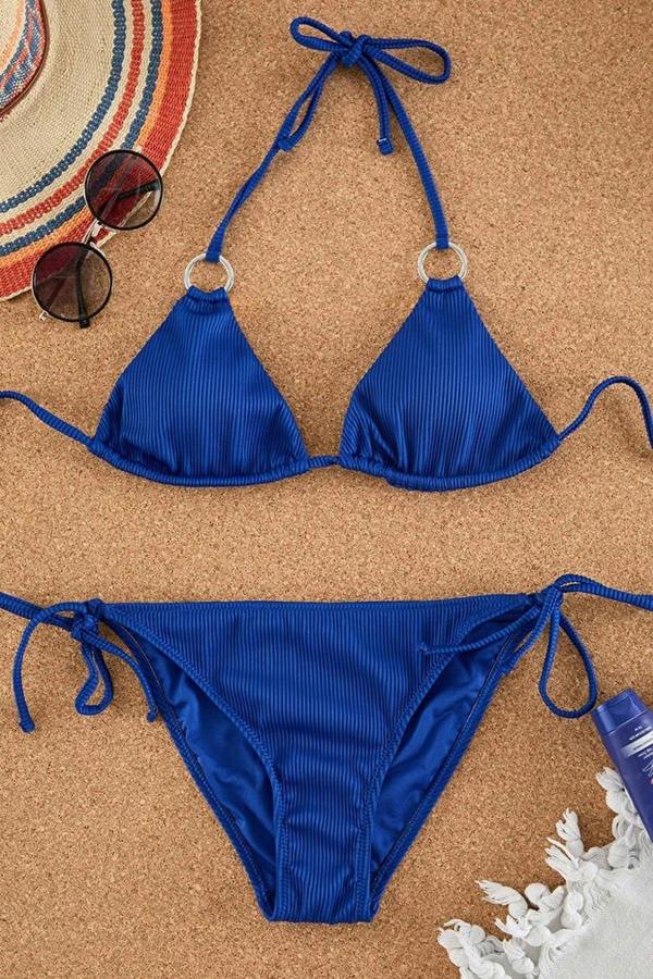 WOVCOR Triangle Padded Regular Waist Bikini Set with Accessories