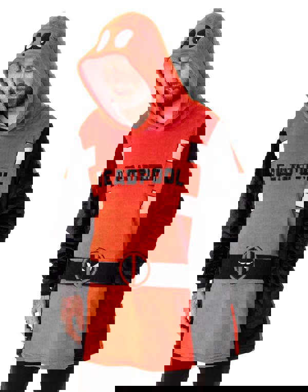 Marvel Unisex Multicoloured Deadpool Blanket Hoodie (One Size)