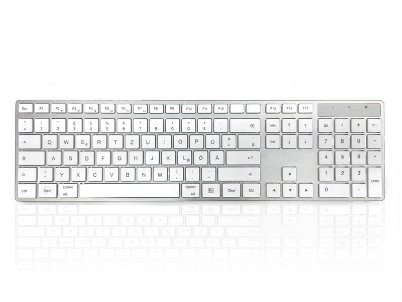 Accuratus 301 Apple Mac Wireless Multi-Device - Dual Bluetooth 5.2 & RF 2.4GHz Wireless Multi-Device Multimedia Apple Mac Slim Keyboard