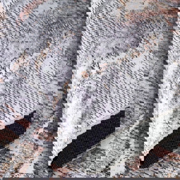 Shortpile Rug Copper Gold – Abstract Modern