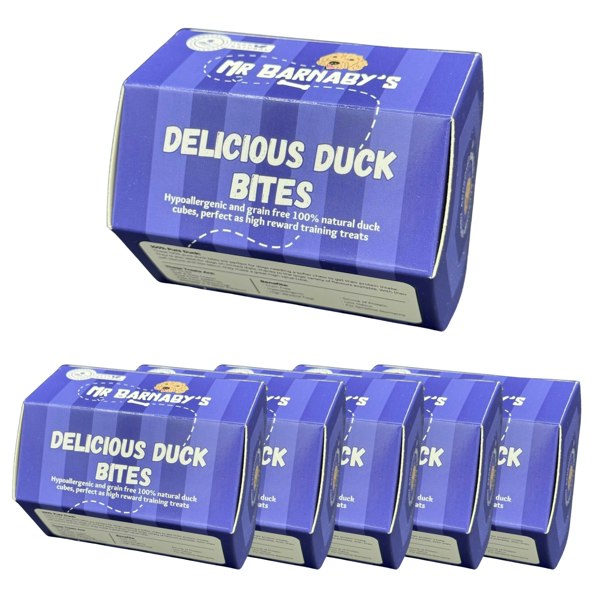 Mr Barnaby's Delicious Duck Bites Dog Treats (Pack of 6)