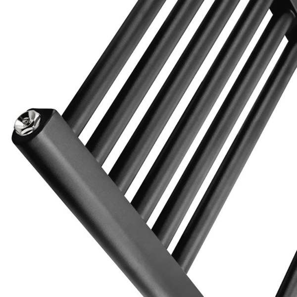 400mm-x-1200mm-Straight-Black-Heated-Bathroom-Towel-Rail-Radiator-For-Central-Heating-UK-19mm-Tube