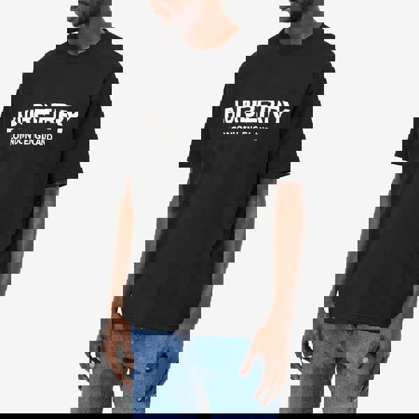 Burberry Letchford Printed T-Shirt   in  Black