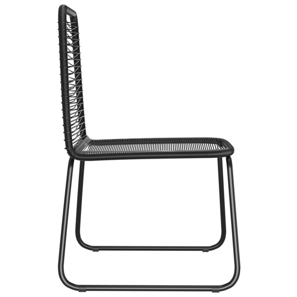Berkfield Outdoor Chairs 4 pcs Poly Rattan Black