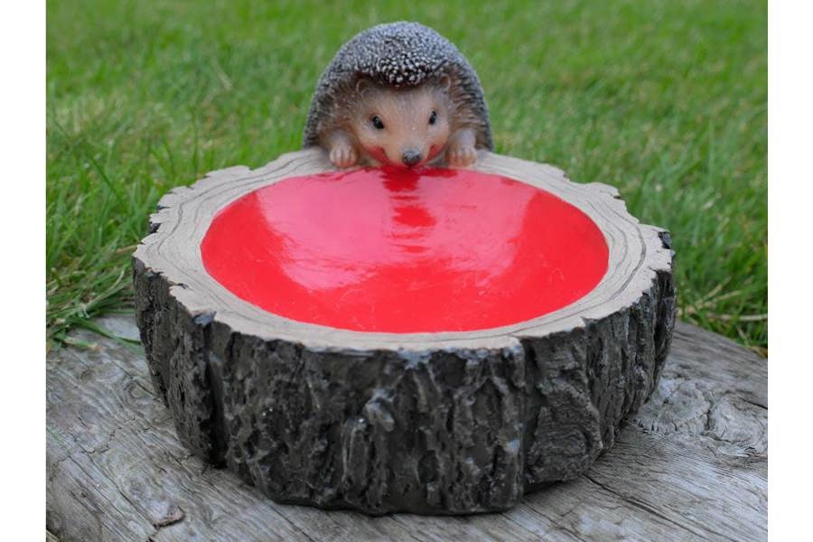 Small Adorable Hedgehog Bird Feeder