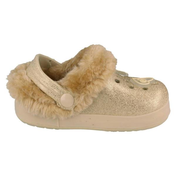 Pineapple Girls Pineapple Clogs With Faux Fur Lining H2694