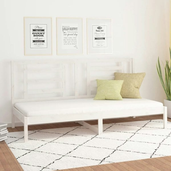 Berkfield Day Bed White 80x200 cm Solid Wood Pine
