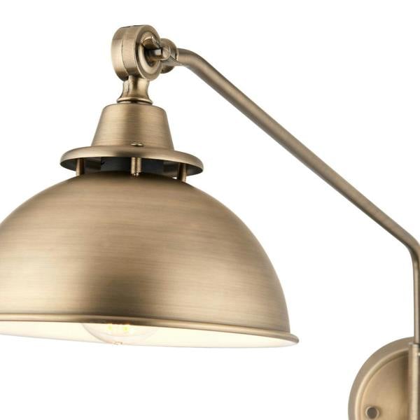 Pagazzi Lighting Madison Adjustable Antique Brass Wall Light