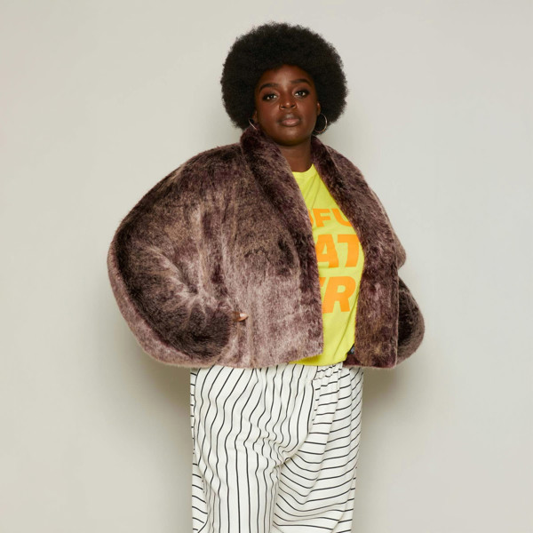 Bo Carter Tiffany Faux Fur Jacket - Aubergine