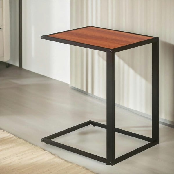 Rafaelo Mobilia Side Table C Shaped Walnut