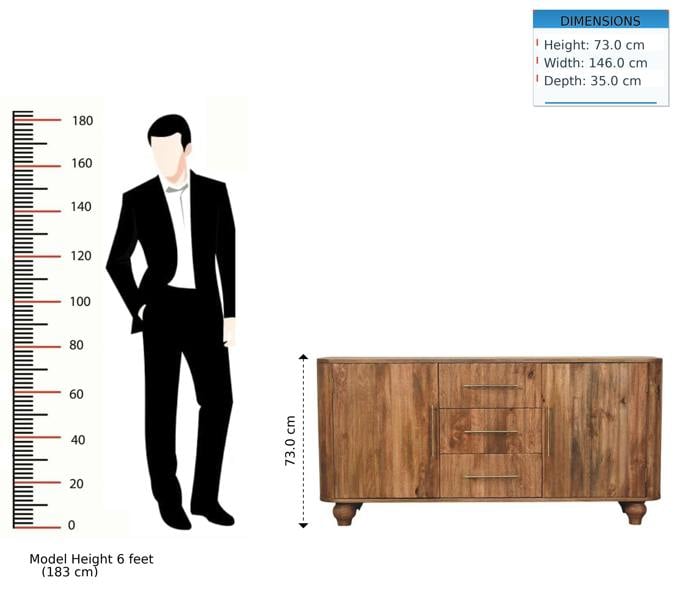 Artisan Furniture Solid mango wood Montara Sideboard