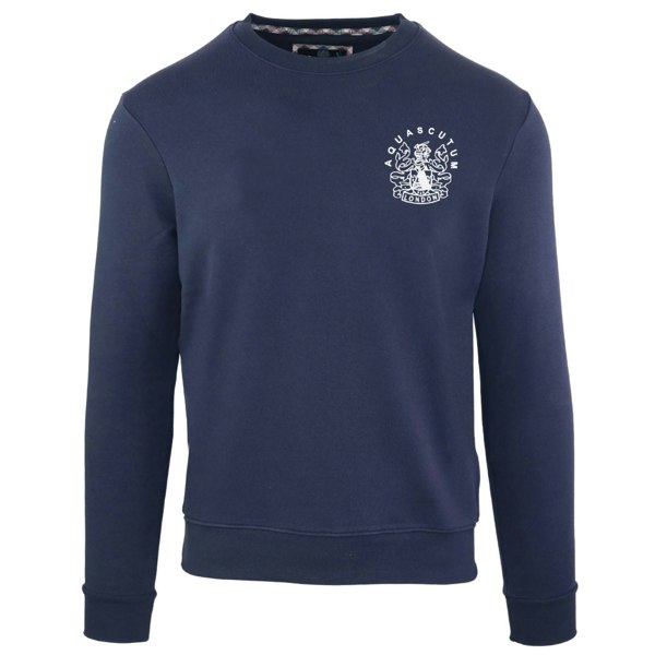 Aquascutum Aldis Chest Logo Sweatshirt - Navy