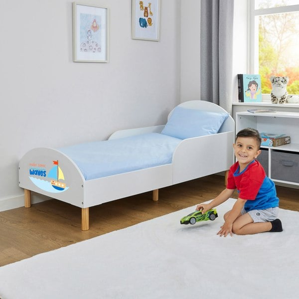 Liberty House Toys Kids White Toddler Bed – Make Some Waves