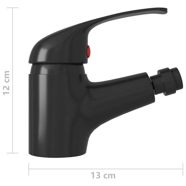 Berkfield Bathroom Bidet Mixer Tap Black 13x12 cm