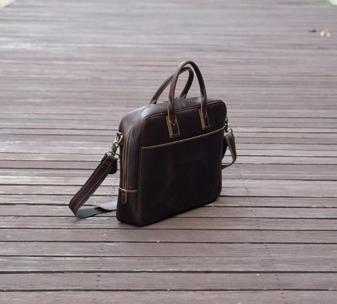 Touribag Genuine Leather Minimalist Laptop Bag