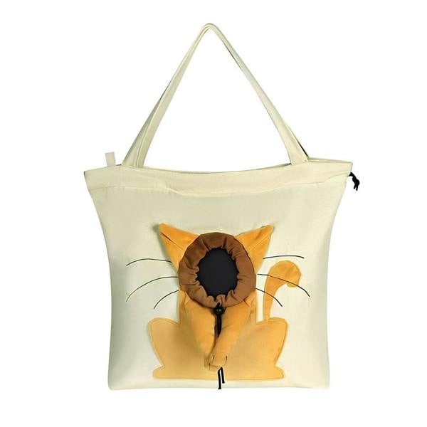 Anywags Anypet Cat Handbag Beige Soft Collar Pets Carrier Luggage Small Dog Travel Tote Bag With Safety Zippers