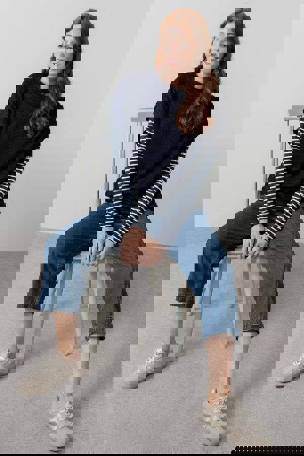 Lily & Me Tabitha Boucle Knit Tank Navy