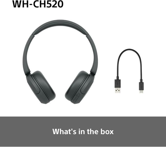 Sony WH-CH520 WIRELESS OVER EAR HEADPHONES BLACK