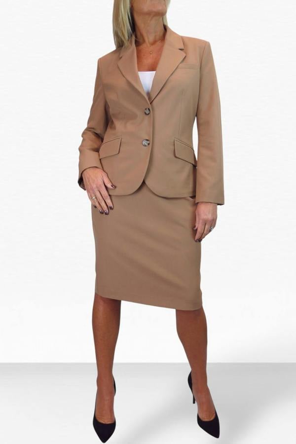 Paulo Due Women's 2 Piece Tailored Skirt Suit