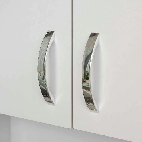 Wyld Haus Dika Wooden White Tall Kitchen Storage Cabinet With Doors Drawers And Adjustable Shelving 183.5 cm