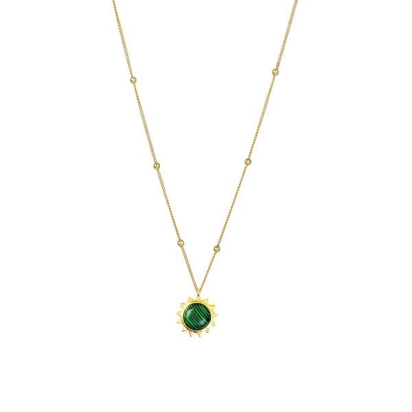 Stellar Elegance - Chakra Necklace Malachite - Lila Rasa