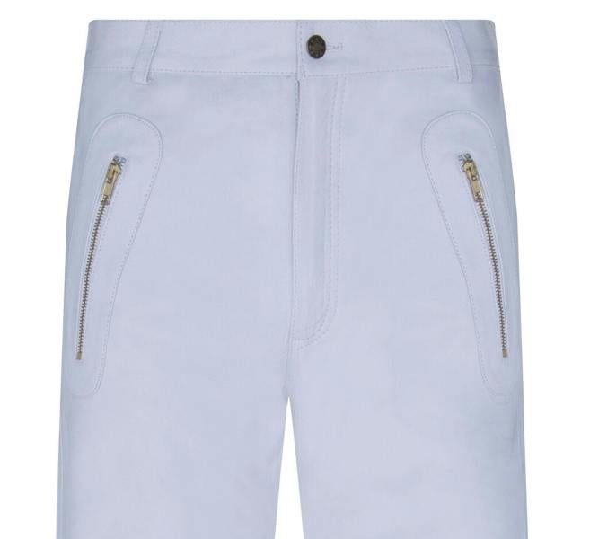 Infinity Leather Mens Leather Zip Jeans-Ancona