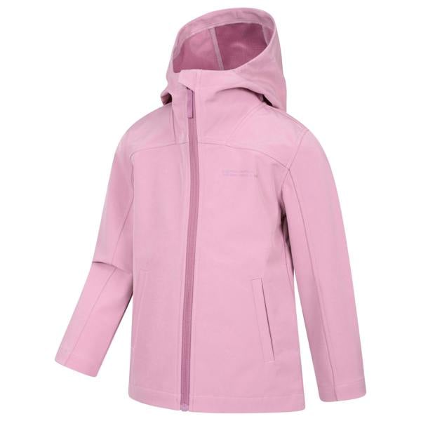 Mountain Warehouse Childrens/Kids Retreat Lightweight Soft Shell Jacket - Dark Pink - 