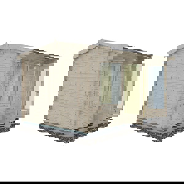 Shire Marlborough 10Gx12 Log Cabin 28mm interlock cladding - Best Shed