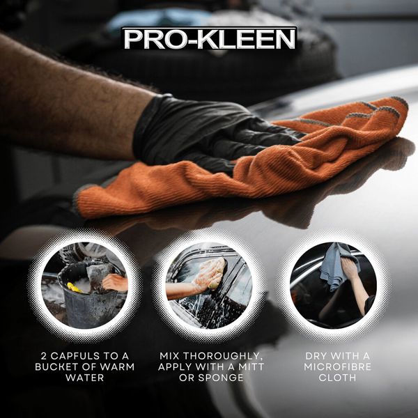 ProKleen Pro-Kleen Wash & Wax Shampoo with Carnauba Wax 3x 5L - pH Neutral Professional Car Wash Shampoo