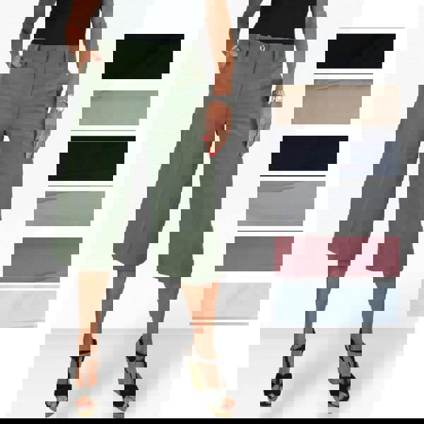 Paulo Due Women's Smart Cropped Leg Culotte Trouser