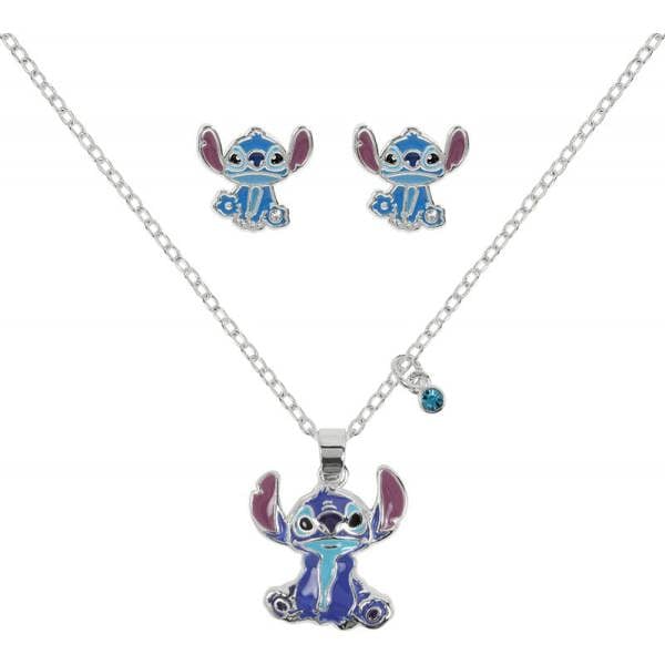 Disney Stitch Necklace and Earrings Gift Set SF00783SL-PH