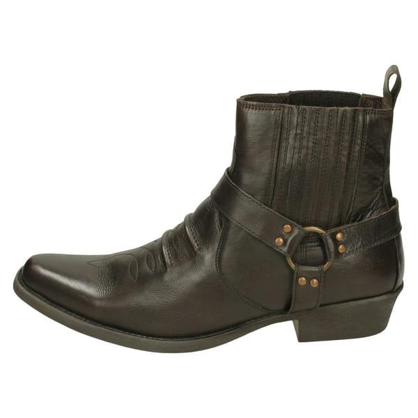 Maverick Mens Maverick Leather Ankle Cowboy Boots A3003