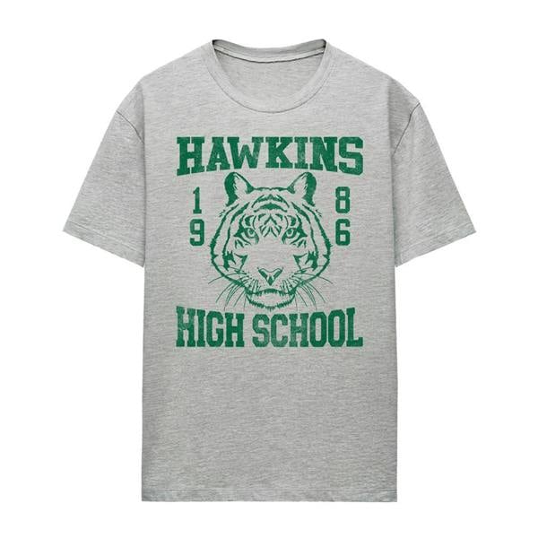 Stranger Things Womens/Ladies Hawkins Tigers 86 T-Shirt - Athletic Heather