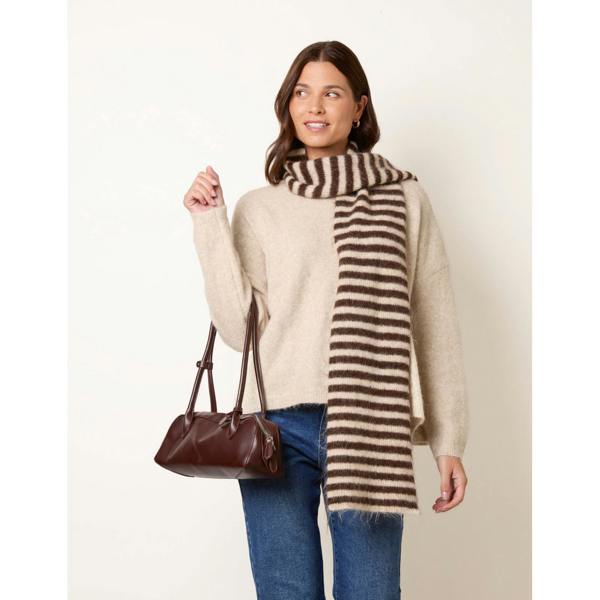 Blue Vanilla Stripe 2 in 1 Scarf Jumper