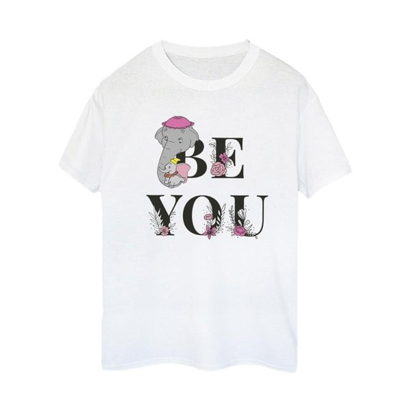 Disney Womens/Ladies Dumbo Be You Cotton Boyfriend T-Shirt - White