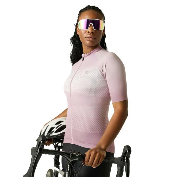 Dare 2B Womens/Ladies Lightning Gradient Print Half-Sleeved Cycling Jersey - Mauve Shadow - 