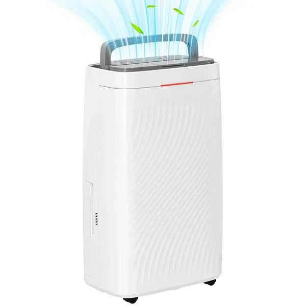 White 16L multi-mode dehumidifier with wheels and front water tank area