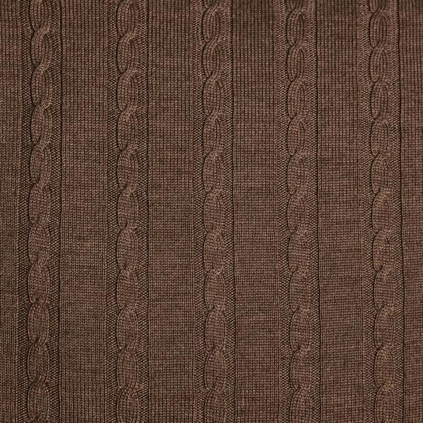 Serran London Brown Cable Knit Cushion